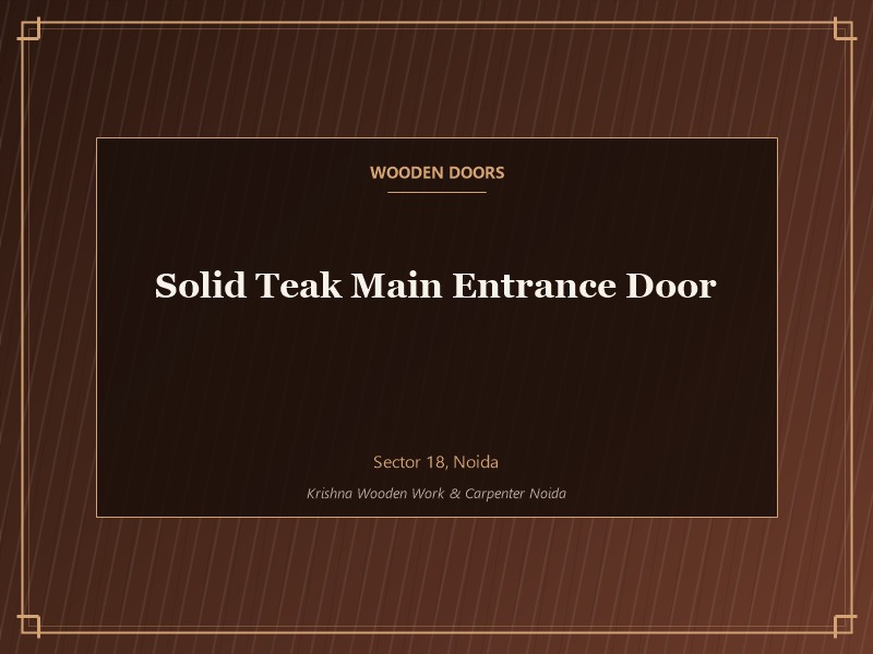Wooden door installation Noida